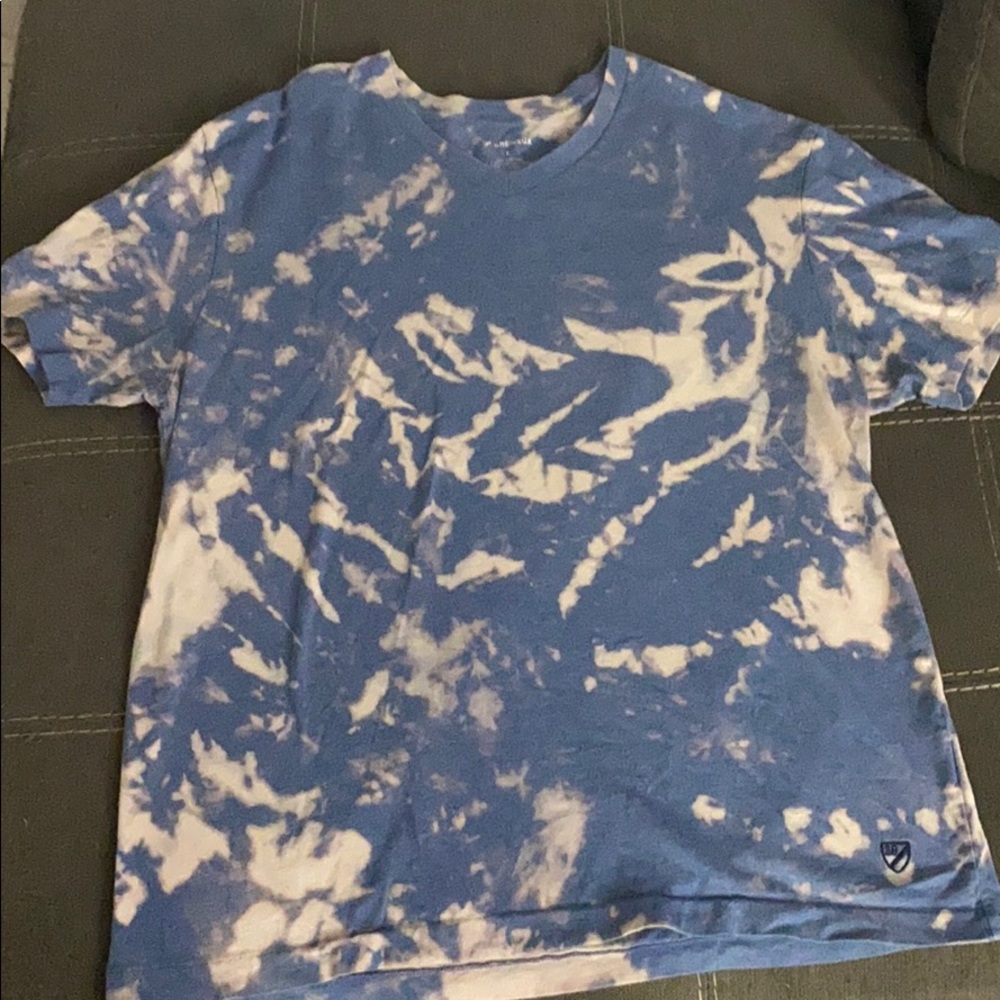 Custom bleach tie-dyed T-shirt